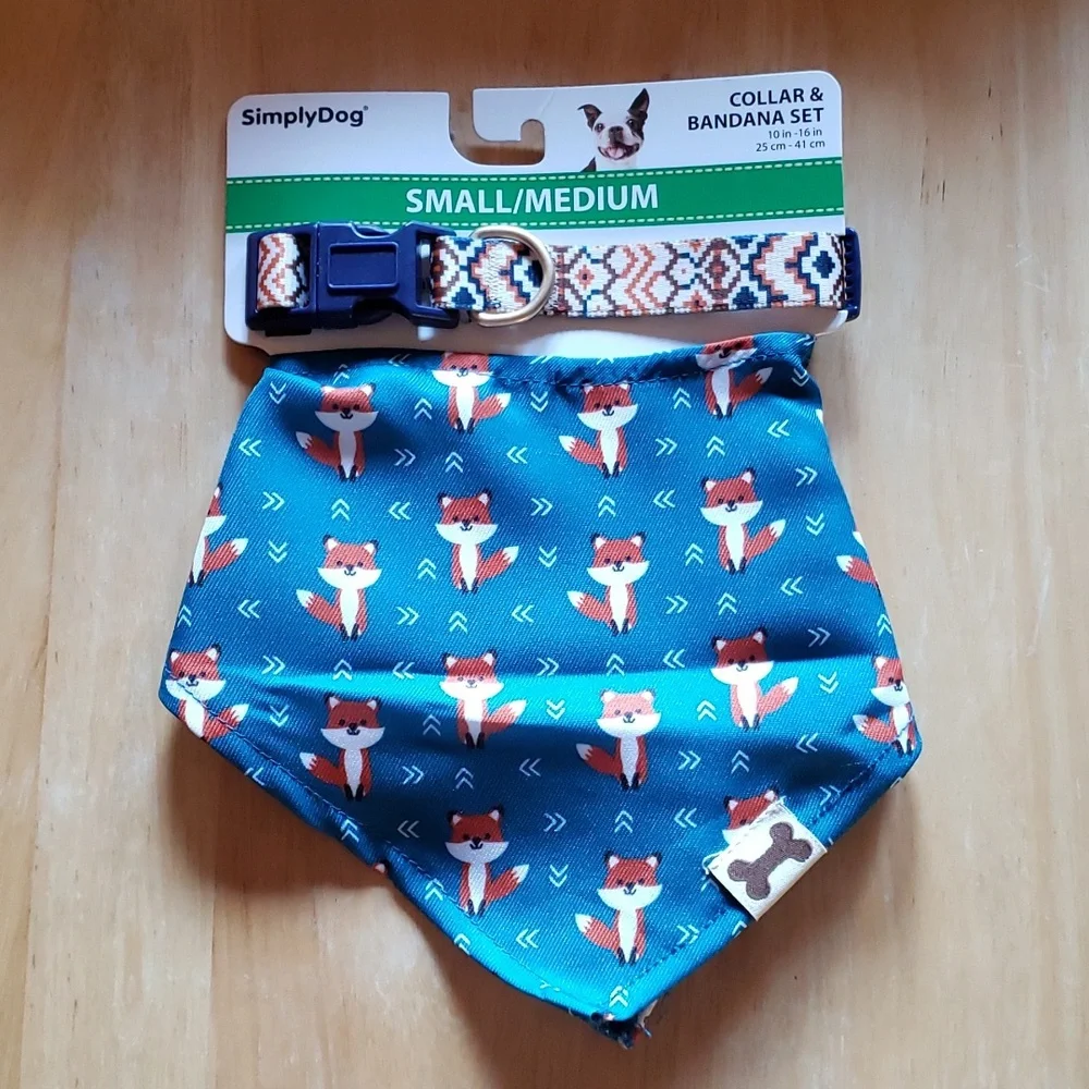 Dog collar with bandana - Small/Medium